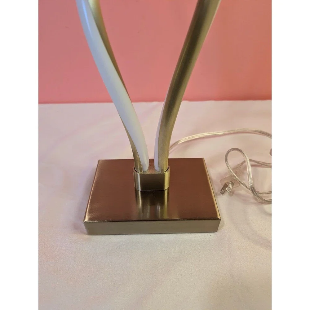 Modern Spiral Variable Light Table Lamp Gold Base 18 Inches Tall